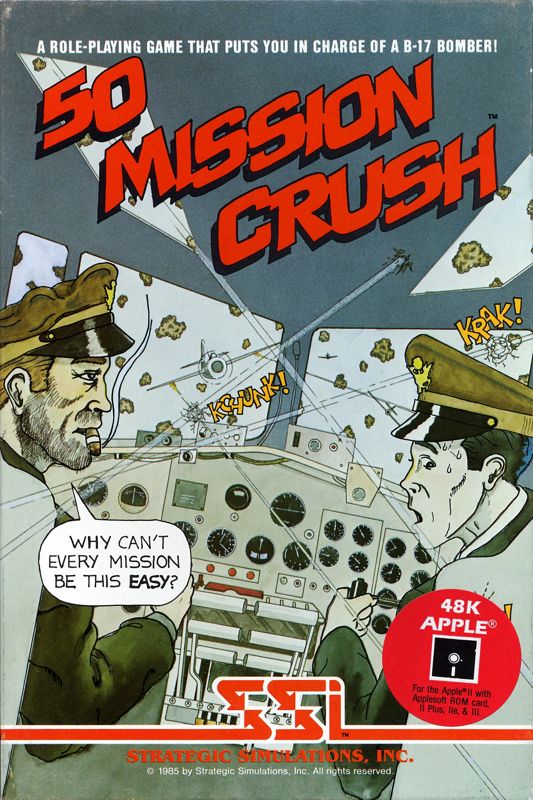Front Cover for 50 Mission Crush (Apple II)