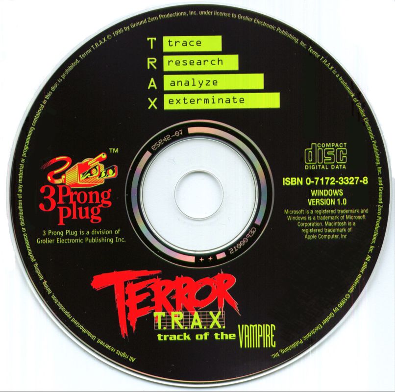 Media for Terror T.R.A.X.: Track of the Vampire (Windows 3.x)