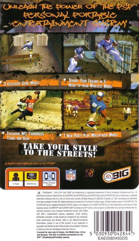 Back Cover for NFL Street 2 (PSP)