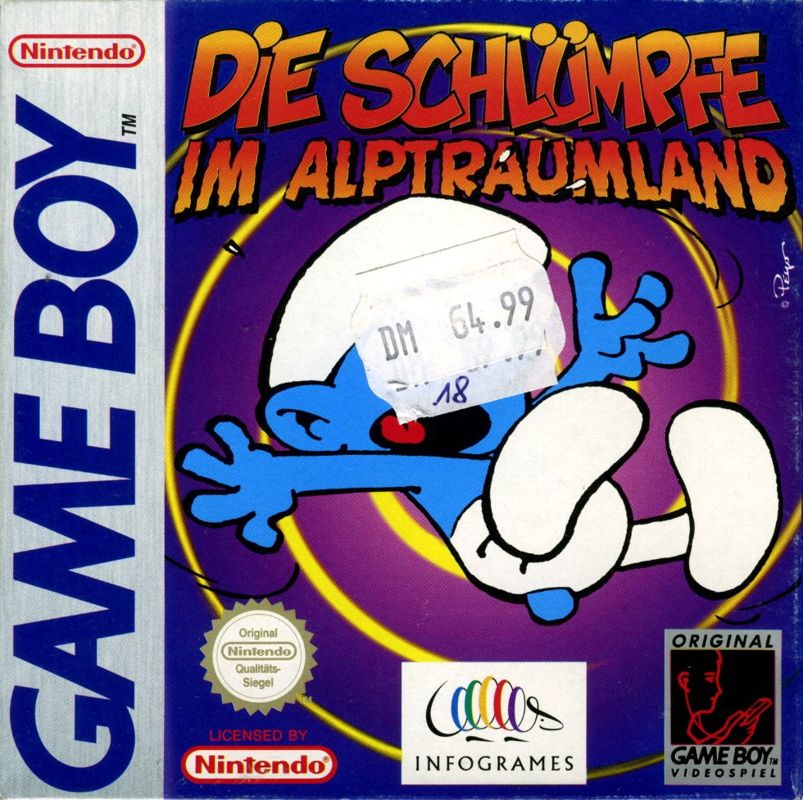 Front Cover for The Smurfs' Nightmare (Game Boy)