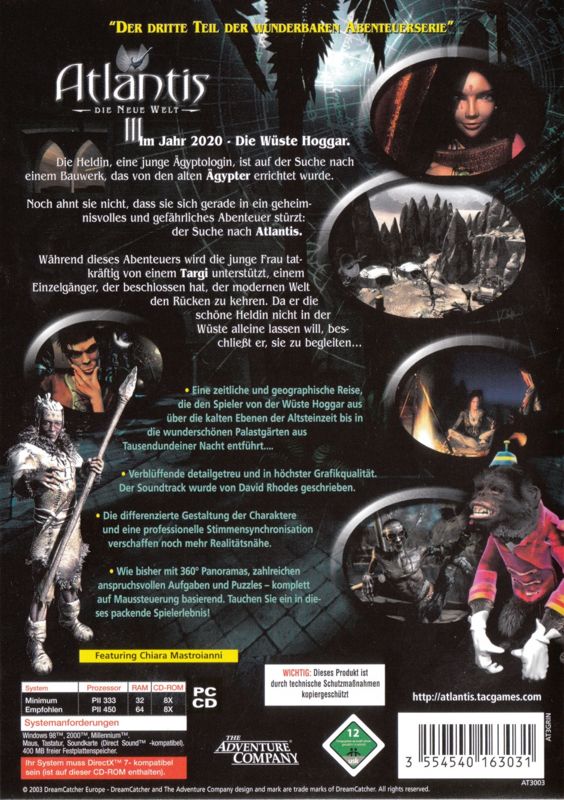 Back Cover for Beyond Atlantis II (Windows) (The Adventure Company Re-Release)