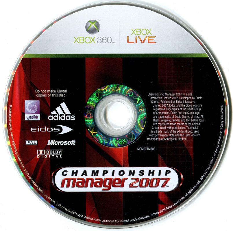 Media for Championship Manager 2007 (Xbox 360) (European English release)