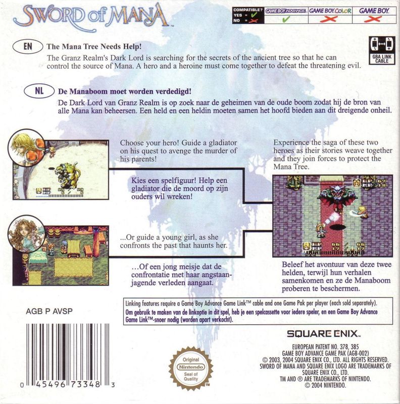 Sword of Mana cover or packaging material - MobyGames