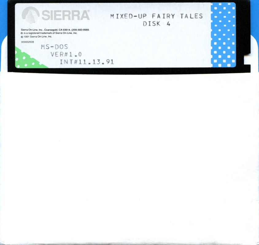 Media for Mixed Up Fairy Tales (DOS) (Sierra Discovery Series release): Disc 4/4