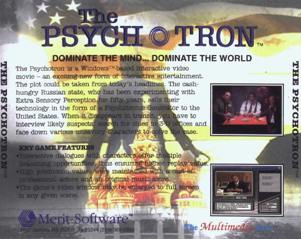 Other for The Psychotron (Windows 3.x) (Bundled with CD-ROM Drive purchase): Jewel Case - Back