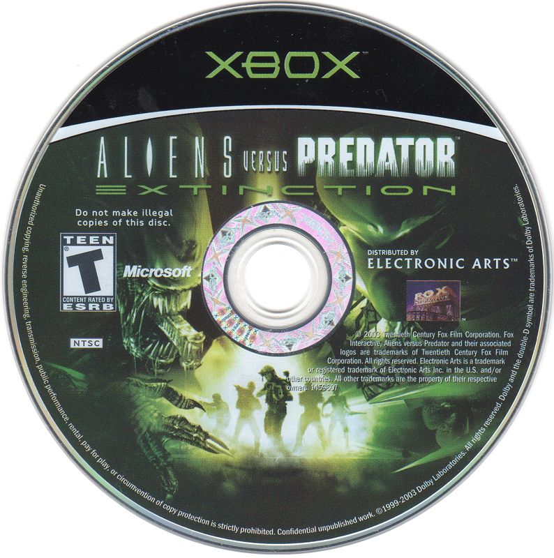 Media for Aliens Versus Predator: Extinction (Xbox)