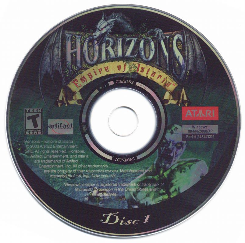 Horizons: Empire of Istaria cover or packaging material - MobyGames