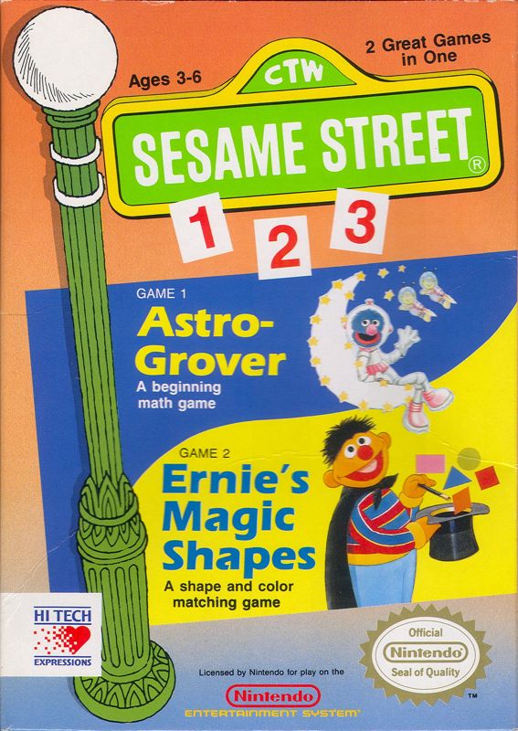 Front Cover for Sesame Street 1 2 3 (NES)
