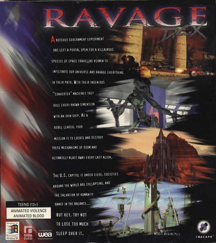 Back Cover for Ravage D.C.X (Windows)