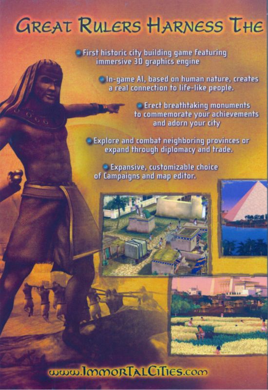 Inside Cover for Immortal Cities: Children of the Nile (Windows): Left