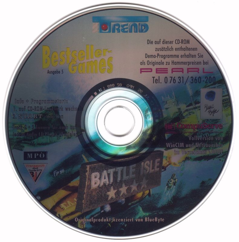 Media for Battle Isle (DOS) (Bestseller Games covermount)