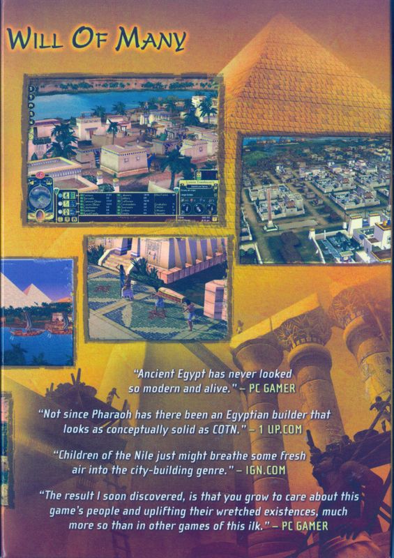 Inside Cover for Immortal Cities: Children of the Nile (Windows): Right