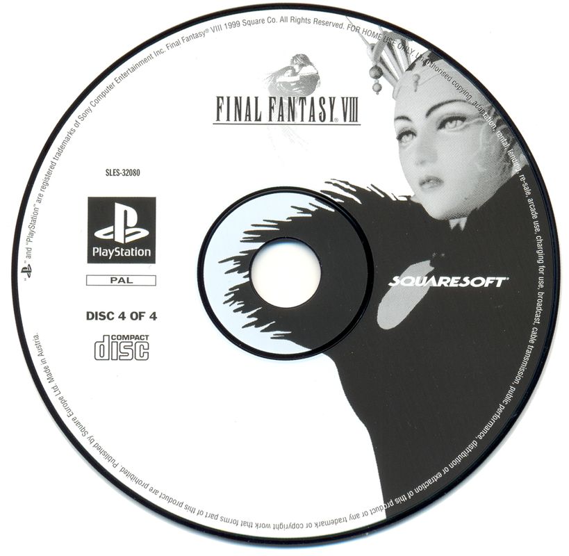 PS1 Case - NO GAME - Final Fantasy VIII [4 Disc]