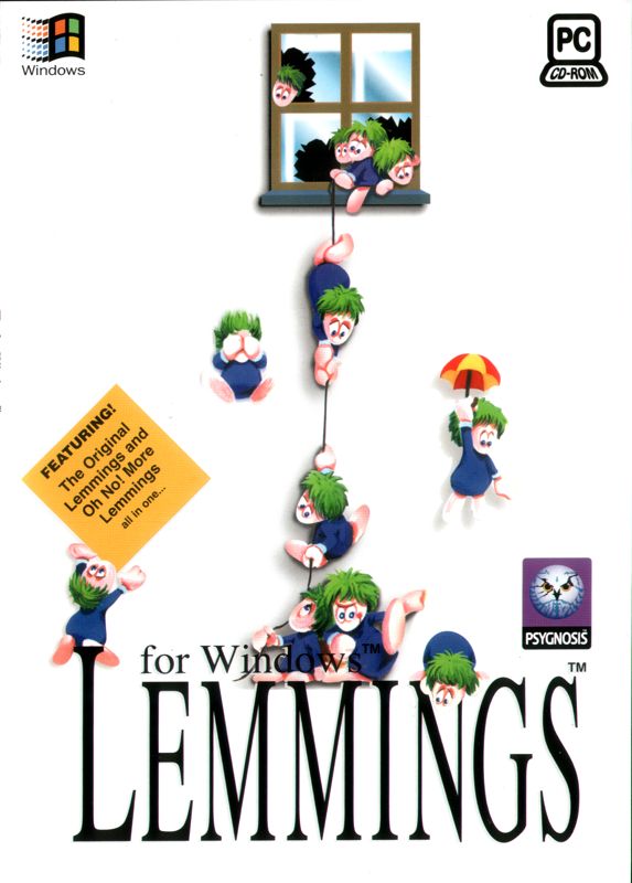 Front Cover for Lemmings & Oh No! More Lemmings (Windows) (Dice release)