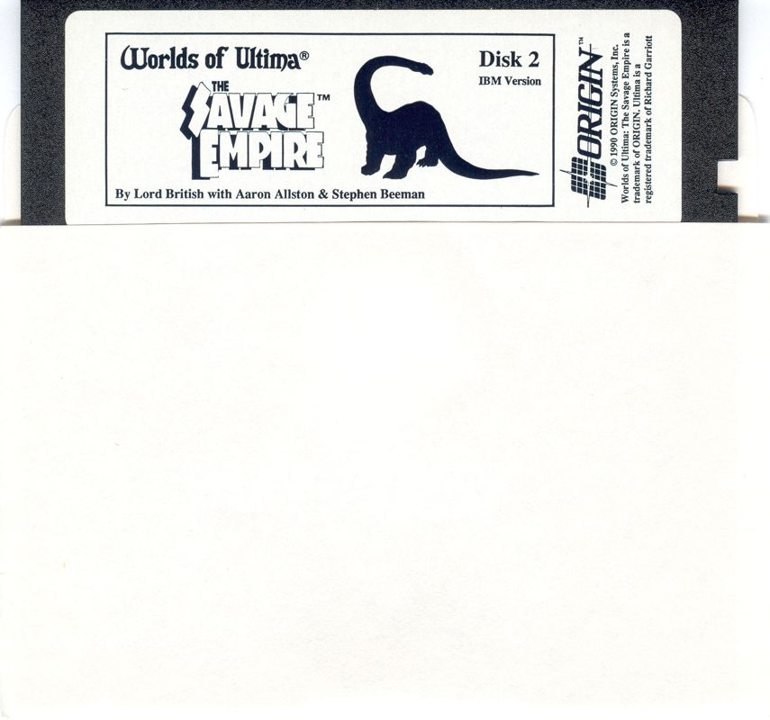 Media for Worlds of Ultima: The Savage Empire (DOS): Disk 2/2