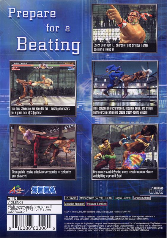 Virtua Fighter 4 cover or packaging material MobyGames