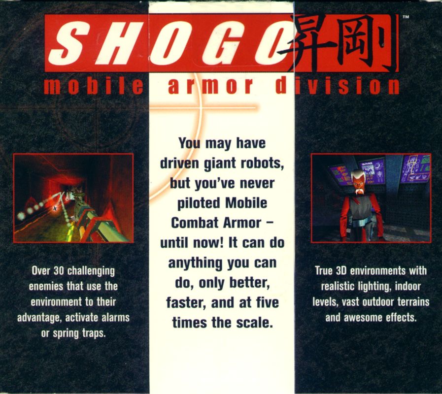 Back Cover for Shogo: Mobile Armor Division (Windows) (Interplay "Dual Jewel" budget release): Top