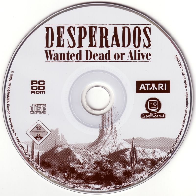 Media for Desperados: Wanted Dead or Alive (Windows) (USK misprint on front cover)