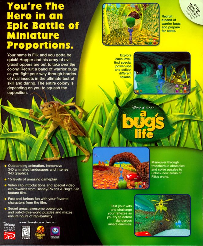 Back Cover for Disney•Pixar A Bug's Life (Windows)