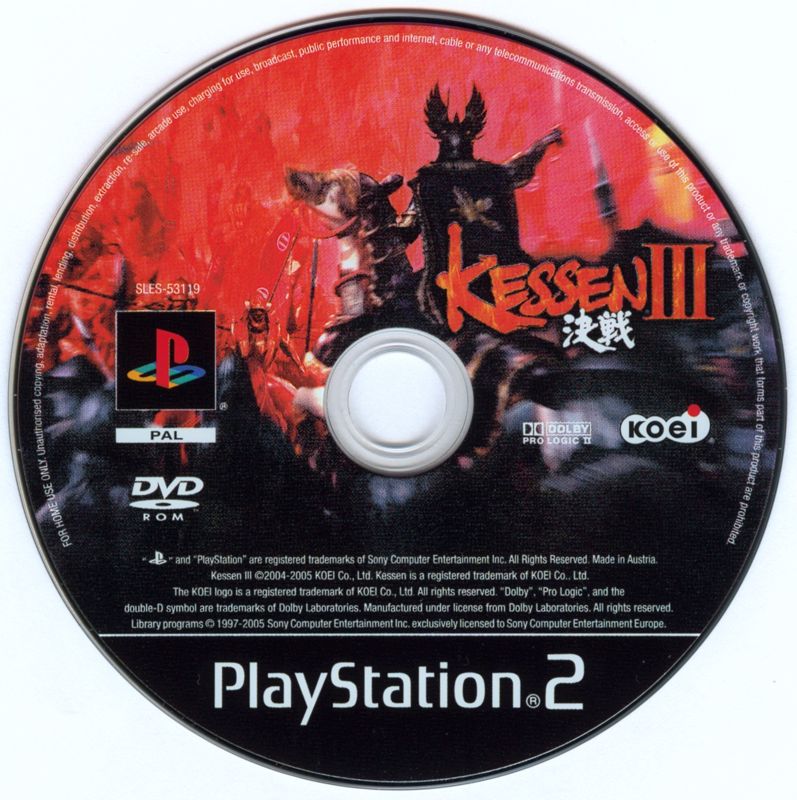 Media for Kessen III (PlayStation 2)