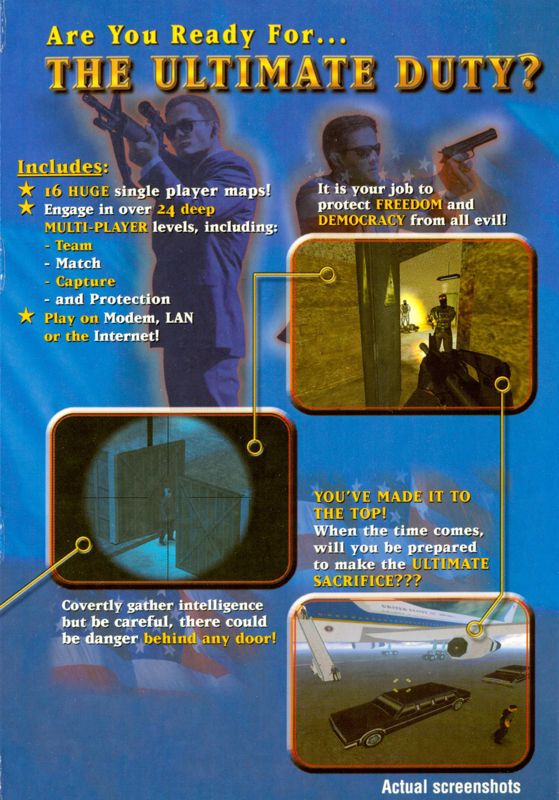 Inside Cover for Secret Service: In Harm's Way (Windows): Right Flap