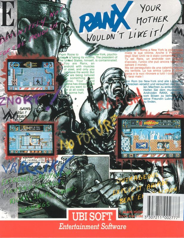Back Cover for Ranx: The Video Game (Atari ST)