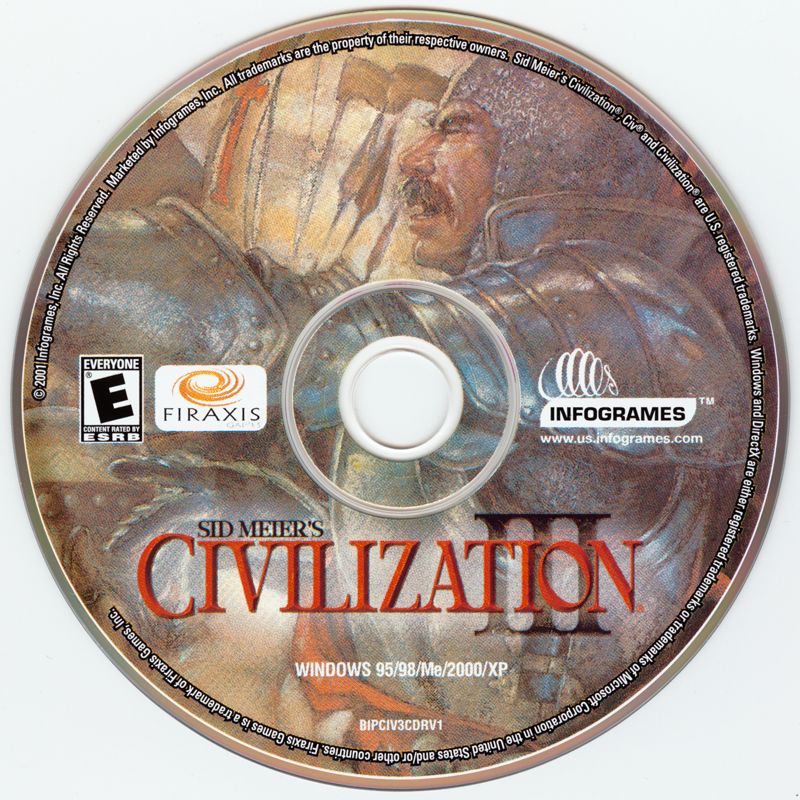 Media for Sid Meier's Civilization III (Windows) (Small box release)