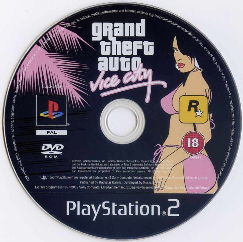 Media for Grand Theft Auto: Vice City (PlayStation 2)