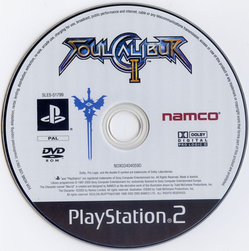 Media for SoulCalibur II (PlayStation 2)