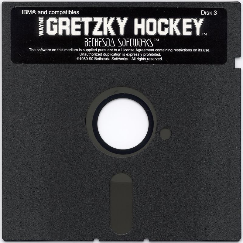 Media for Wayne Gretzky Hockey (DOS): 5.25" Disk 1/3