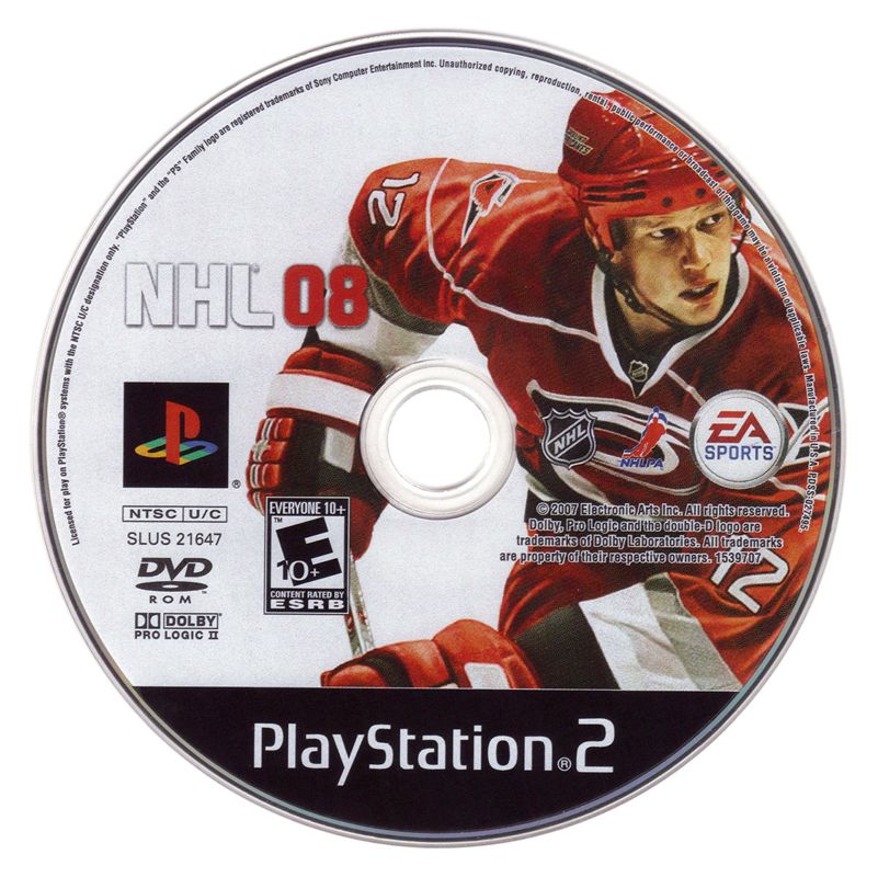 NHL 08 cover or packaging material - MobyGames