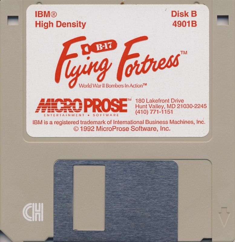 Media for B-17 Flying Fortress (DOS) (3.5" floppy disk release): Disk B