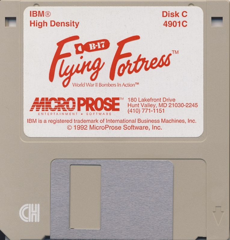Media for B-17 Flying Fortress (DOS) (3.5" floppy disk release): Disk C