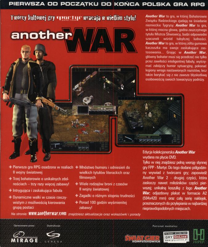 Back Cover for Another War: Wydanie Kolekcjonerskie - Edycja Limitowana (Windows)