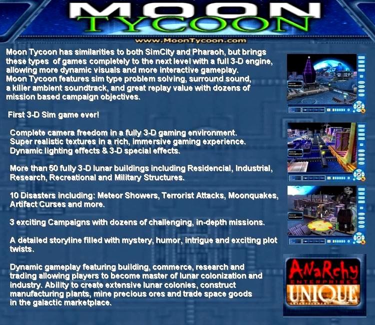 Other for Moon Tycoon (Windows): Jewel Case - Back