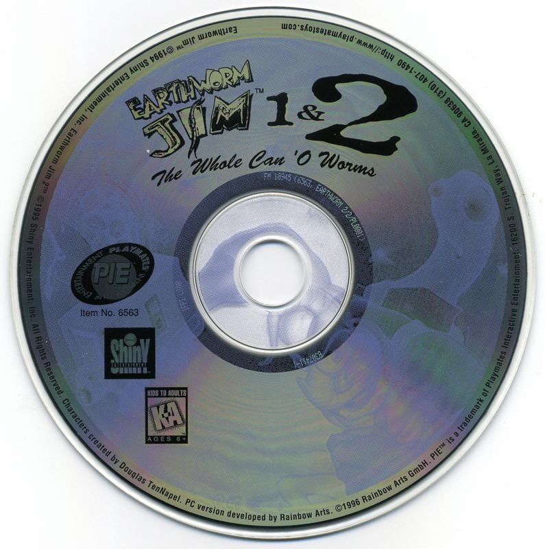 Media for Earthworm Jim 1 & 2: The Whole Can 'O Worms (DOS): Disc 2/2