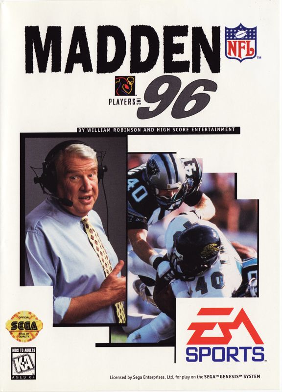 Front Cover for Madden NFL 96 (Genesis)