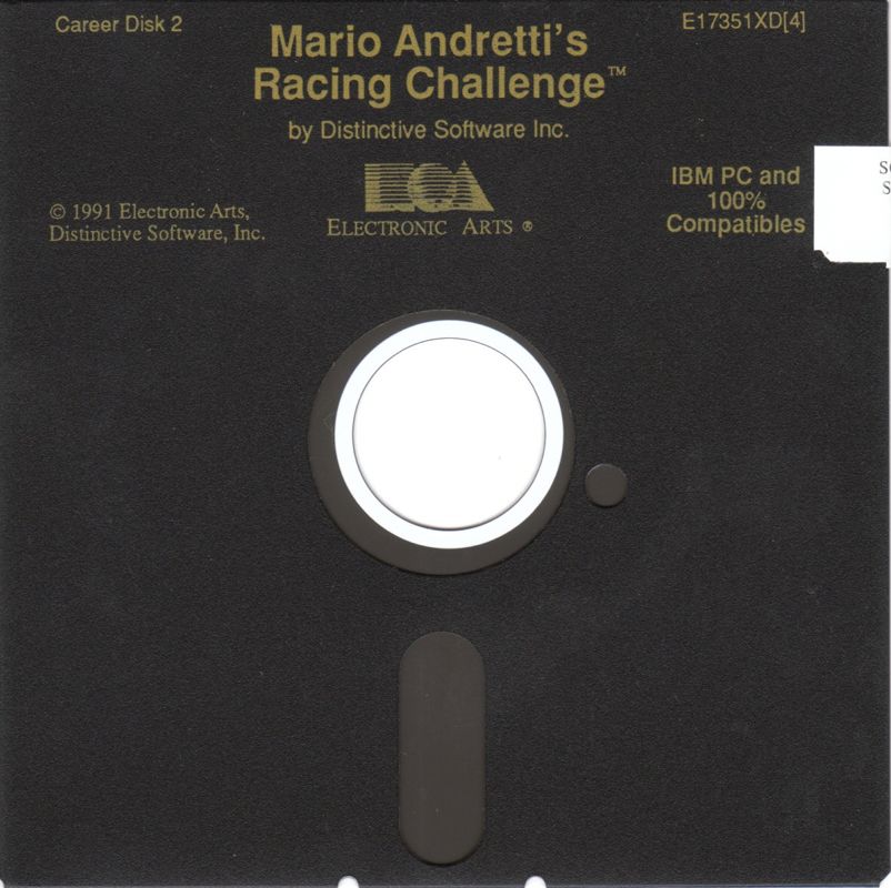 Media for Mario Andretti's Racing Challenge (DOS): Career Disk 5/5 (Disk 1: Control; Disk 2: Program; Disk 3: Race; Disk 4+5: Career Disk 1+2)
