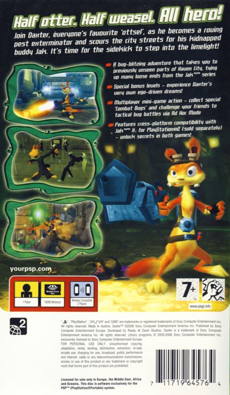 Back Cover for Daxter (PSP)