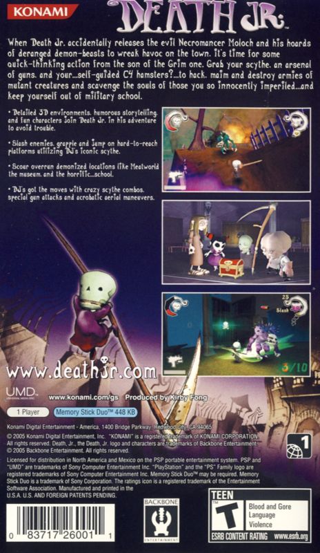 Back Cover for Death Jr. (PSP)