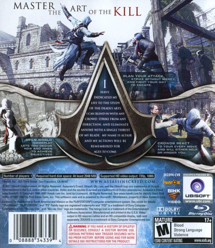 Screenshot of Assassin's Creed (PlayStation 3, 2007) - MobyGames