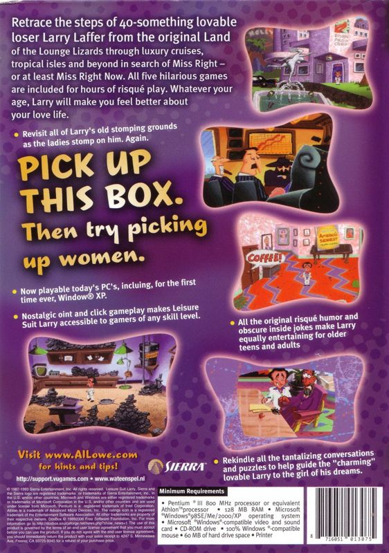 Back Cover for Leisure Suit Larry Collection (Windows)