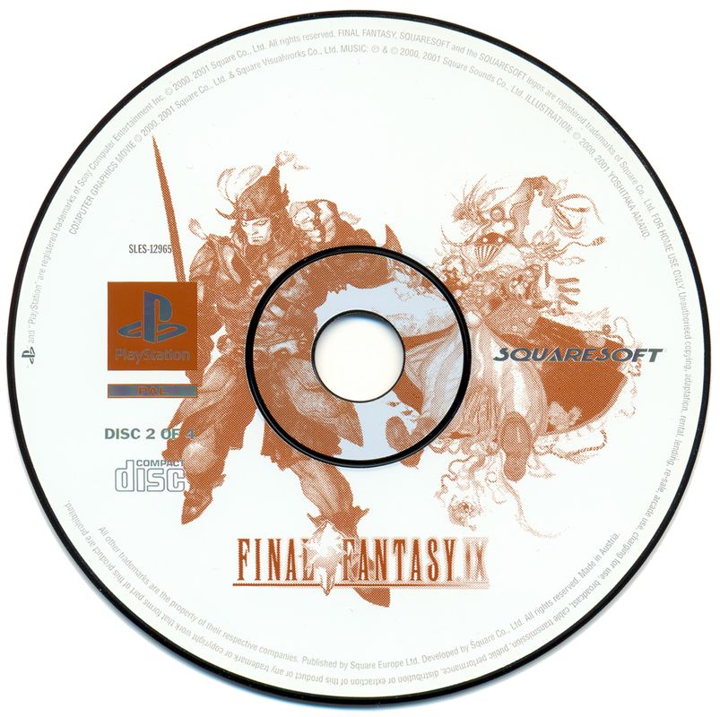 Media for Final Fantasy IX (PlayStation): Disc 2/4