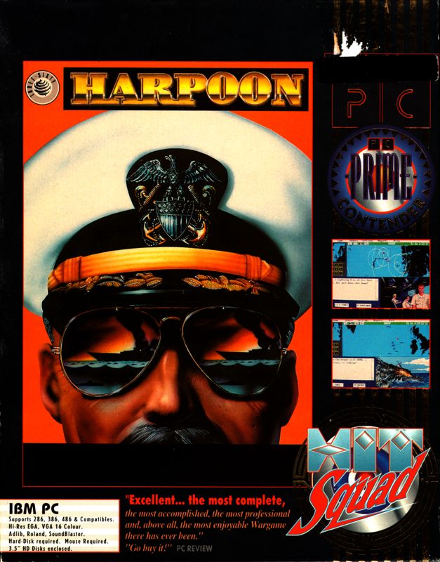 Front Cover for Harpoon & Battleset 2 (DOS) (Hitsquad re-release)