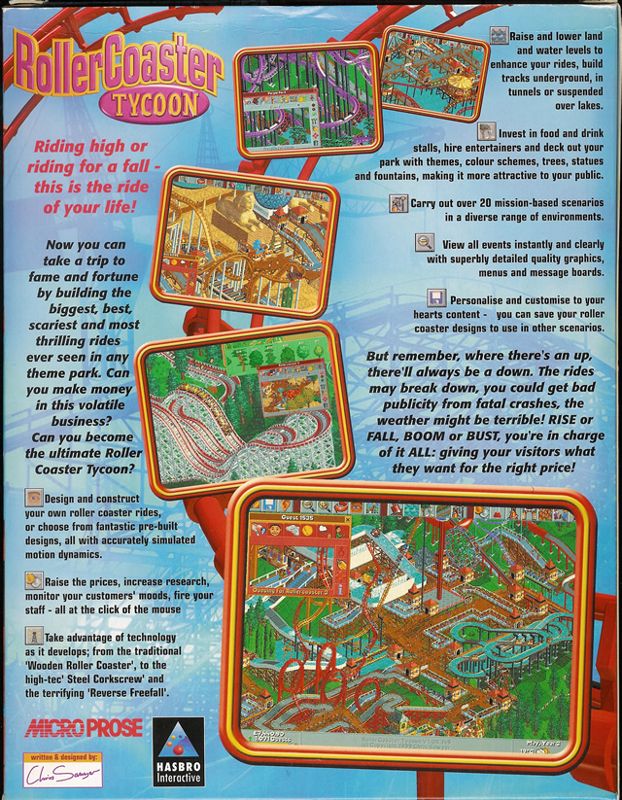 Back Cover for RollerCoaster Tycoon (Windows) (UK import)