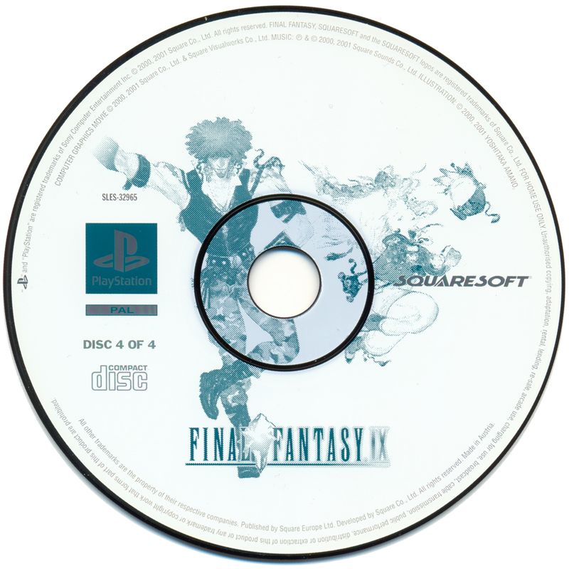 Media for Final Fantasy IX (PlayStation): Disc 4/4
