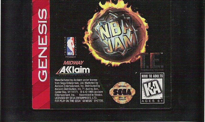 Media for NBA Jam Tournament Edition (Genesis)