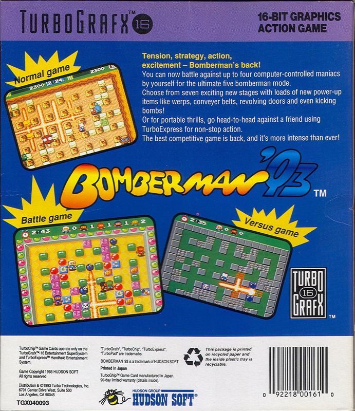 bomberman 93 turbografx