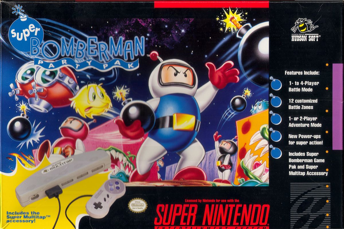 Front Cover for Super Bomberman (SNES) (Party Pak /w Multitap)