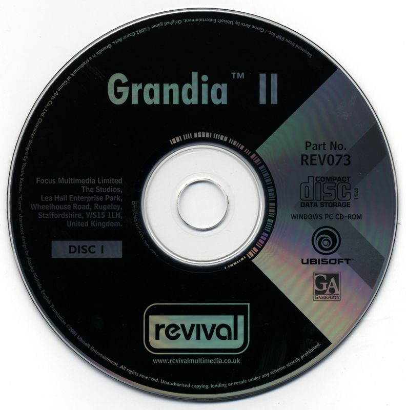 Media for Grandia II (Windows) (Revival Multimedia re-release): Disc 1/2